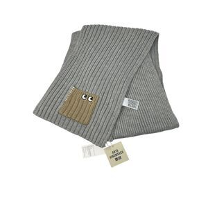 Uniqlo x Anya Hindmarch Light Grey Wool Blend Pocket Scarf 66x10 NWT